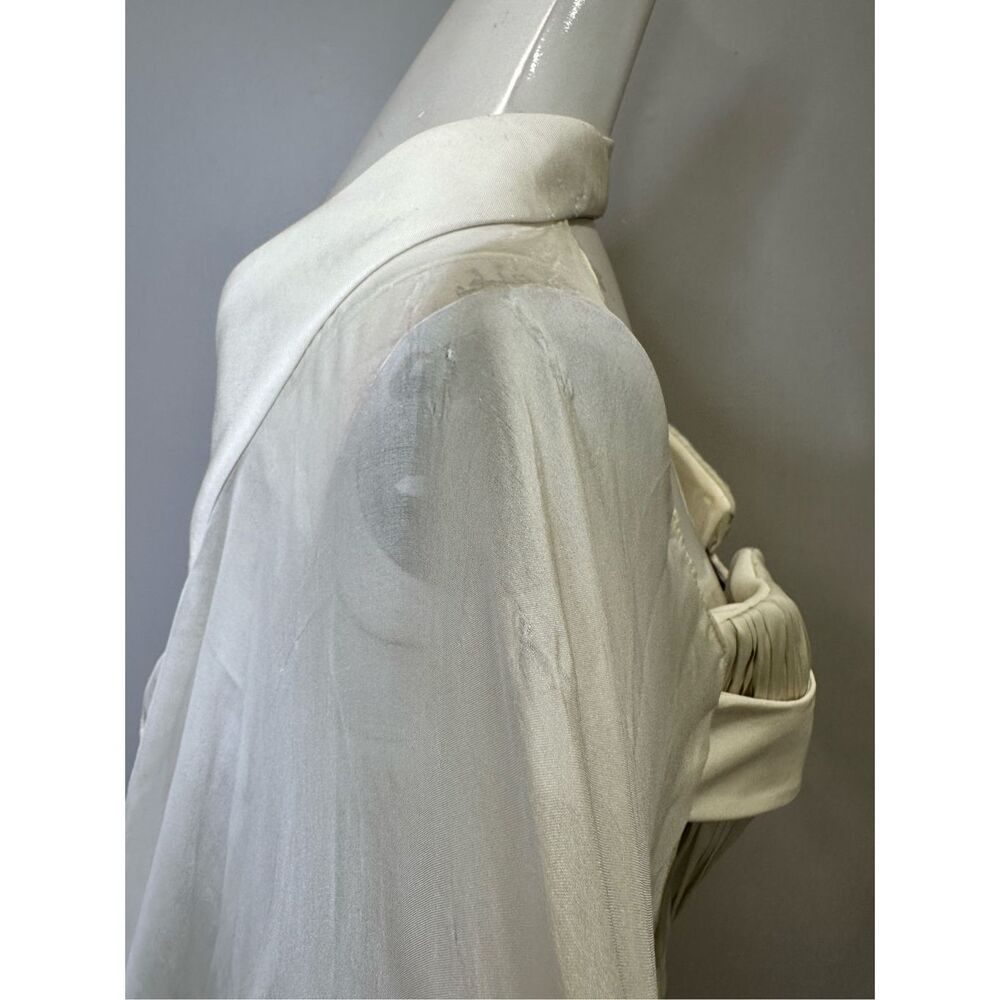 BIBHU MOHAPATRA Pleated Silk Chiffon Strapless Gown with Cape Detail US8 $9015 - Picture 12 of 16